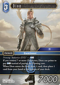 Dion - Final Fantasy TCG Blissful Eternity trading card