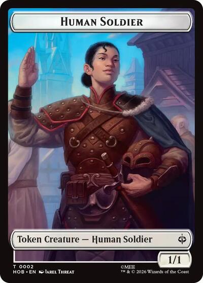 Human Soldier // Dwarf Double-Sided Token