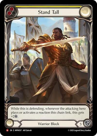 Stand Tall (Extended Art) Mastery Pack Warrior Majestic Flesh and Blood card — value and price