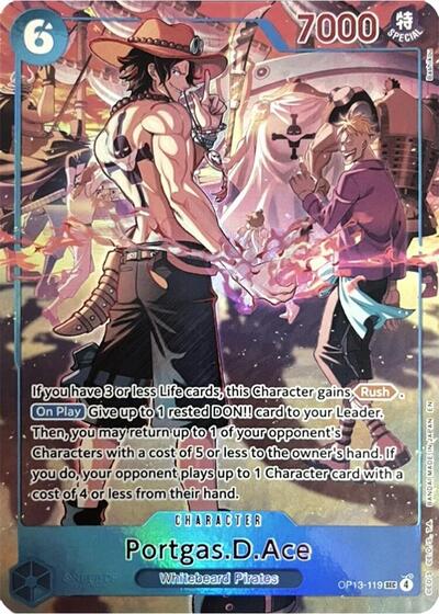 Portgas.D.Ace (119) (English Version 3rd Anniversary Set) One Piece Promotion Cards SEC One Piece card — value and price