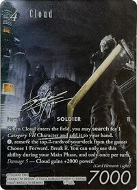 Cloud (Noir Silver Signature) - Final Fantasy TCG Blissful Eternity trading card