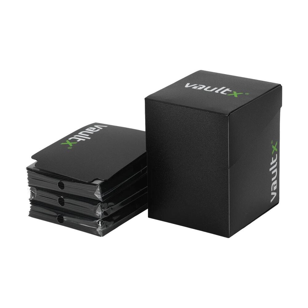Vault X Large Deck Box 100+ With 150 Sleeves - Black