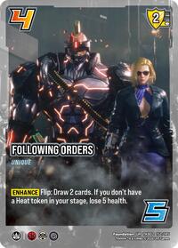 Following Orders - UniVersus TEKKEN 8 trading card