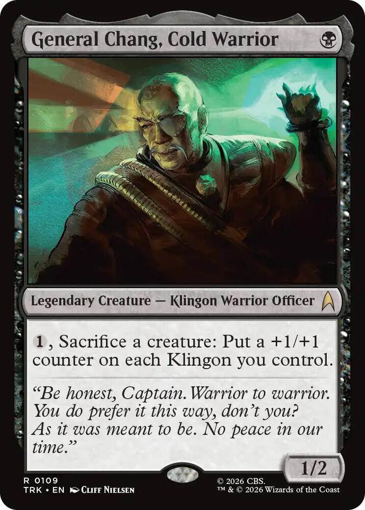 General Chang, Cold Warrior, Star Trek card number 109