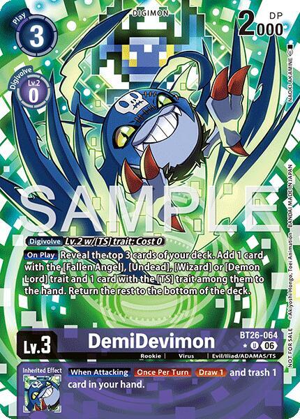 DemiDevimon (Alternate Art), Timeless Bonds card number BT26-064 U