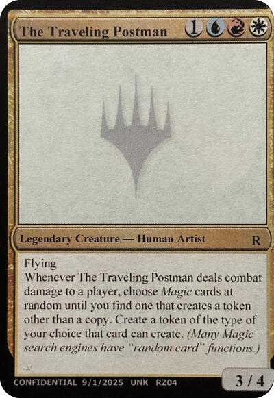 The Traveling Postman from UNK #RZ04t, Magic: The Gathering card