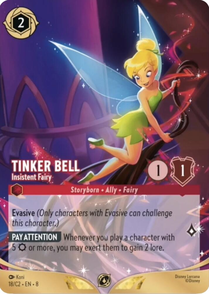 Tinker Bell - Insistent Fairy, Disney Lorcana Promo Cards card number 18
