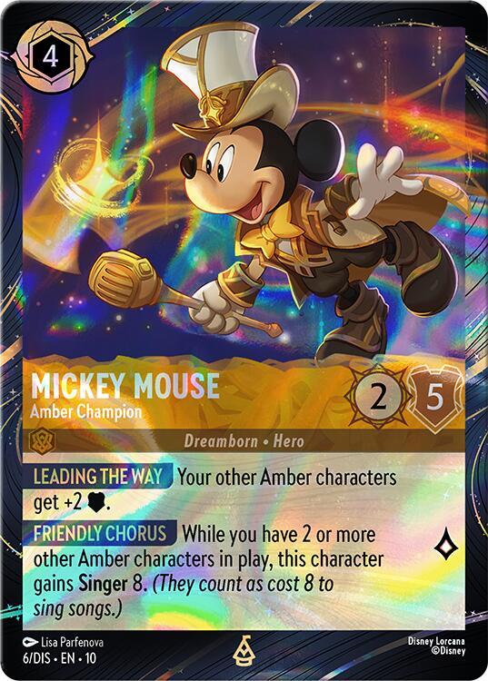 Mickey Mouse - Amber Champion, Disney Lorcana Promo Cards card number 6