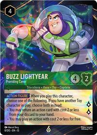 Buzz Lightyear - Providing Cover (Magical Places Promo) — Disney Lorcana Promo Cards