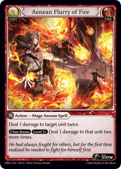 Aenean Flurry of Fire card