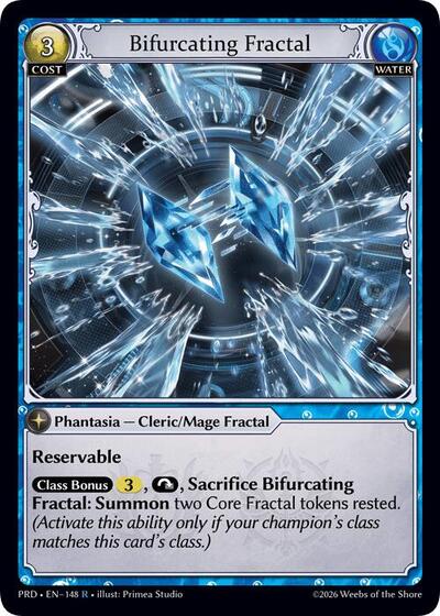 Bifurcating Fractal card
