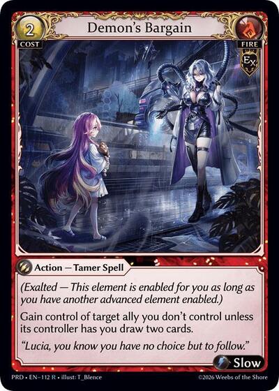 Demon's Bargain .asphodel/paradise Rare Grand Archive card — value and price