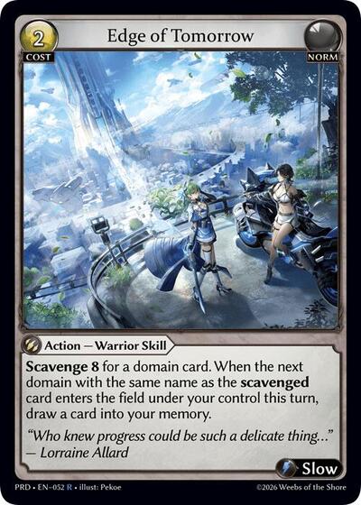 Edge of Tomorrow .asphodel/paradise Rare Grand Archive card — value and price