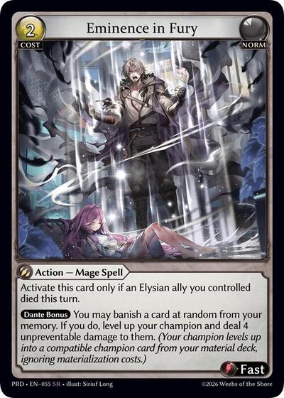 Eminence in Fury card