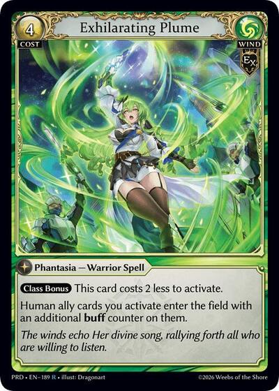 Exhilarating Plume card