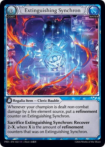 Extinguishing Synchron .asphodel/paradise Super Rare Grand Archive card — value and price