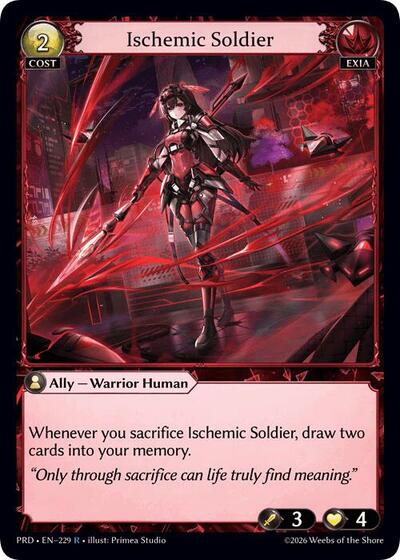 Ischemic Soldier .asphodel/paradise Rare Grand Archive card — value and price