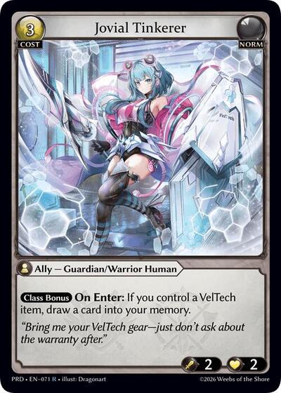 Jovial Tinkerer .asphodel/paradise Rare Grand Archive card — value and price