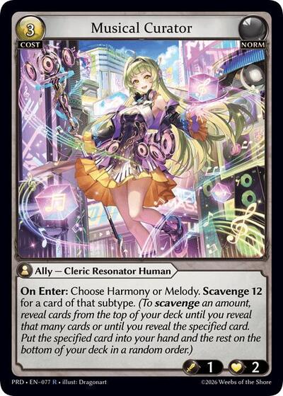 Musical Curator .asphodel/paradise Rare Grand Archive card — value and price
