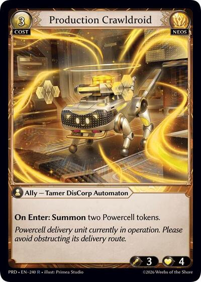 Production Crawldroid .asphodel/paradise Rare Grand Archive card — value and price