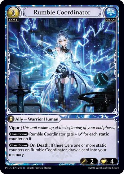 Rumble Coordinator card