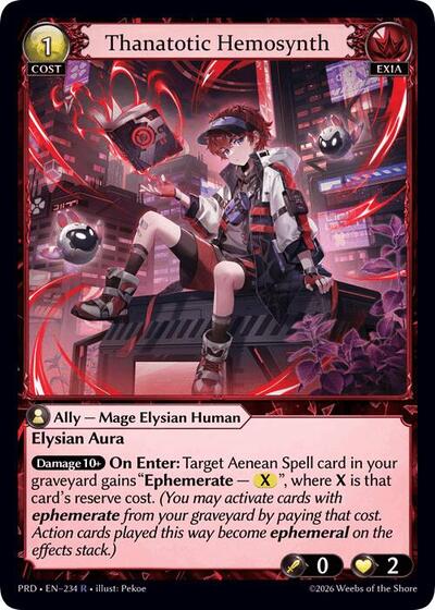 Thanatotic Hemosynth card
