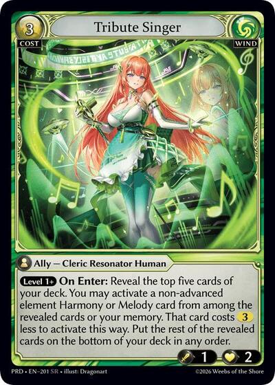 Tribute Singer card