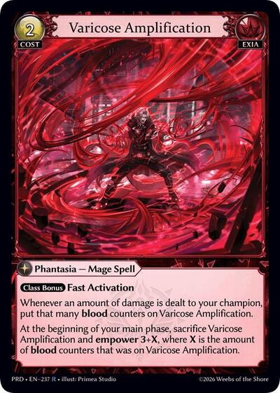 Varicose Amplification .asphodel/paradise Rare Grand Archive card — value and price