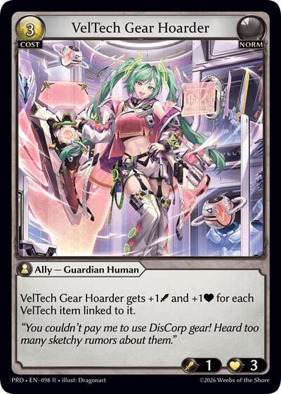 VelTech Gear Hoarder card