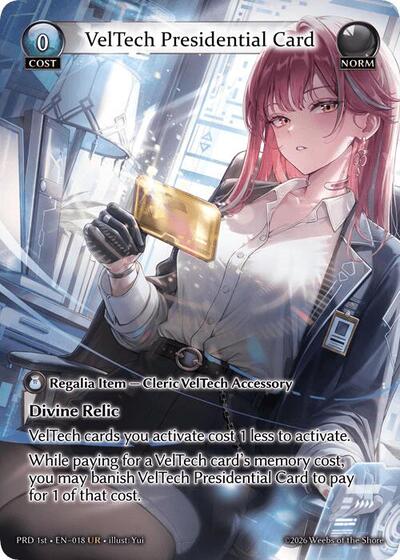 VelTech Presidential Card .asphodel/paradise Ultra Rare Grand Archive card — value and price