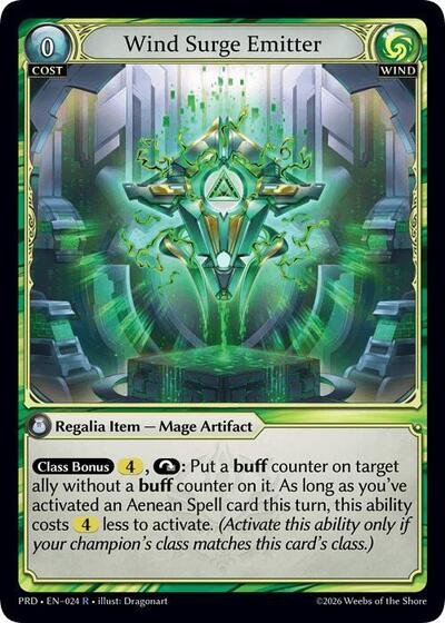 Wind Surge Emitter card