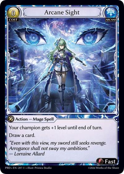 Arcane Sight (Interference Curio Foil) .asphodel/paradise Uncommon Grand Archive card — value and price