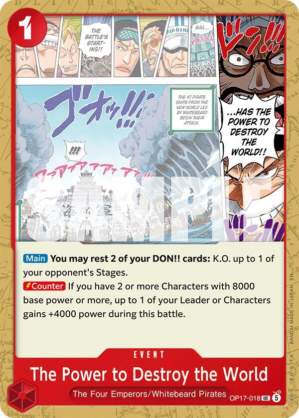 Full The Power to Destroy the World card