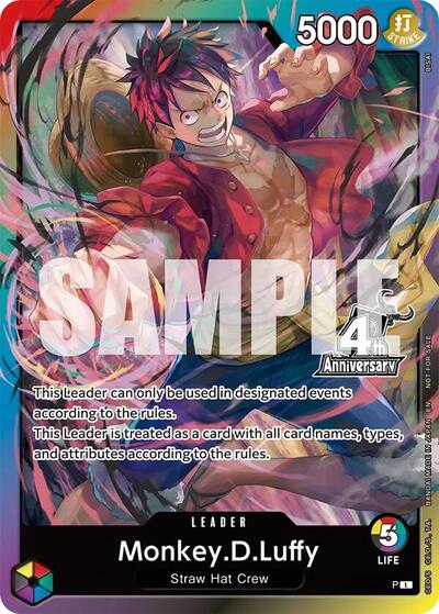Monkey.D.Luffy (4th Anniversary Leader Card)
