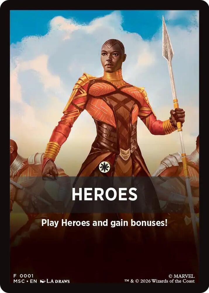 Heroes Theme Card, Commander: Marvel Super Heroes card number 1