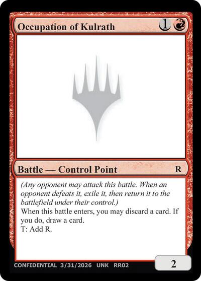 Occupation of Kulrath from UNK #RR02b, Magic: The Gathering card