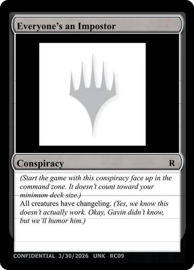 Everyone's an Impostor from UNK #RC09, Magic: The Gathering card