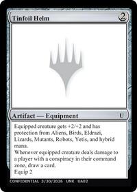 Un-Known Event Playtest Cards Tinfoil Helm