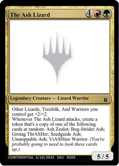 The Ash Lizard from UNK #RZ05c, Magic: The Gathering card