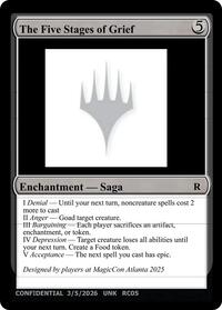 Un-Known Event Playtest Cards The Five Stages of Grief
