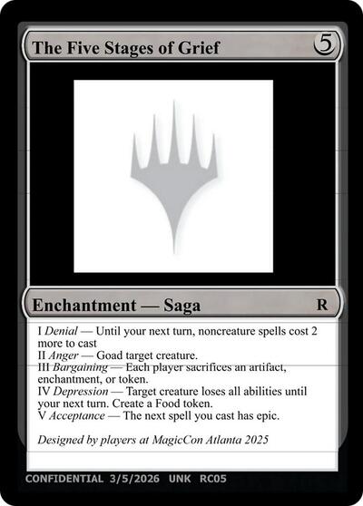 The Five Stages of Grief from UNK #RC05, Magic: The Gathering card