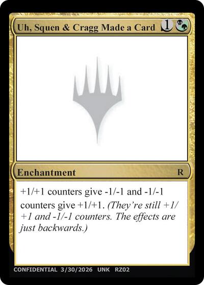 Uh, Squen & Cragg Made a Card from UNK #RZ02h, Magic: The Gathering card