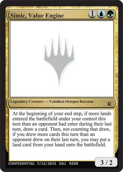 Simic, Value Engine from UNK #RZ08d, Magic: The Gathering card