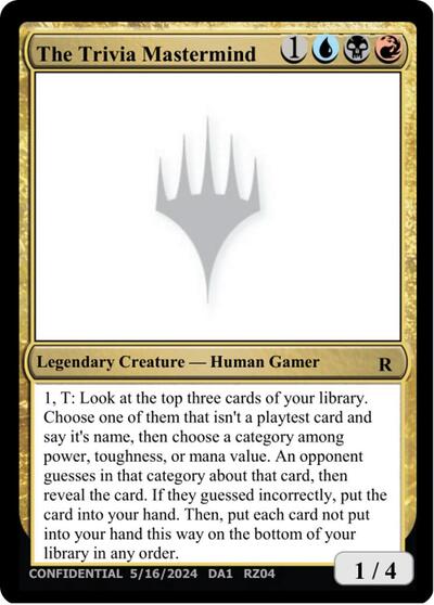 The Trivia Mastermind from UNK #RZ04l, Magic: The Gathering card