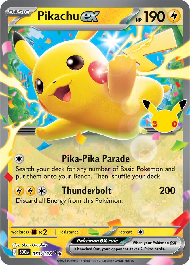 Pikachu ex — 053/128