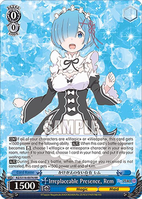 Irreplaceable Presence, Rem
