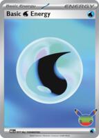 Basic Water Energy - 011 (30th Celebration) · MEE: Mega Evolution Energies · #011 · Holofoil