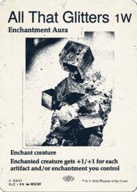 All That Glitters (0001) - Magic: The Gathering Secret Lair x MSCHF: The Zeta Set trading card