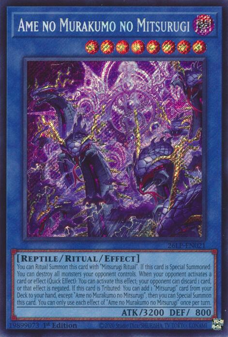 Ame no Murakumo no Mitsurugi (Secret Rare), Limited Pack World Championship 2026 card number 26LP-EN021