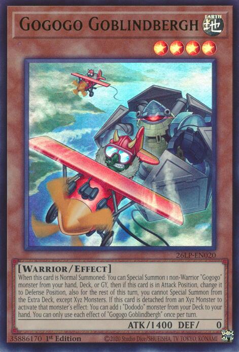 Gogogo Goblindbergh, Limited Pack World Championship 2026 card number 26LP-EN020
